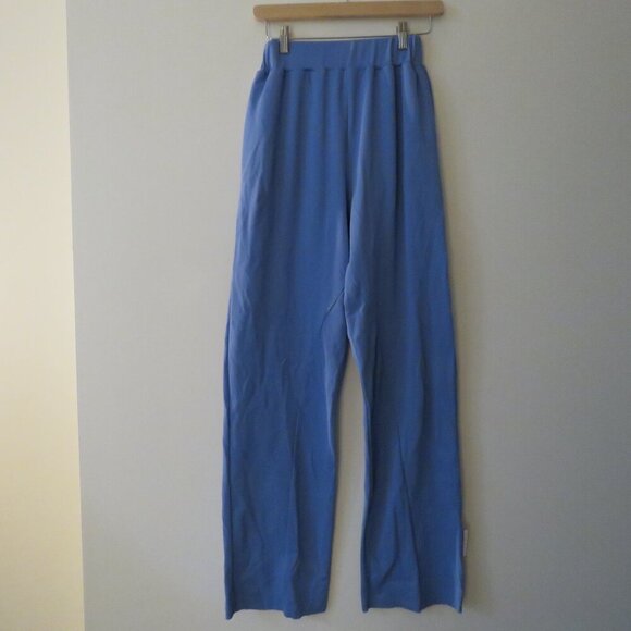 BIANCA SAUNDERS Light Blue Three-Pocket Lounge Pants Minimalist Quiet Luxury - Picture 3 of 14